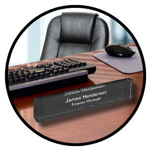 Porte-nom Pour Bureau Gestionnaire financier professionnel