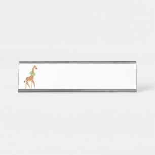 Porte-nom Pour Bureau Girafe