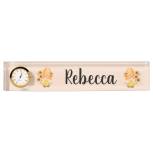 Porte-nom Pour Bureau Gnomes mignons aux tournesols