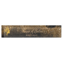 Gold and black Table Tent Sign