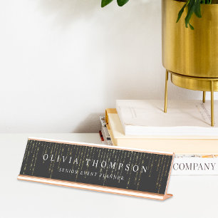 Porte-nom Pour Bureau Gold Marquee