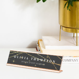 Porte-nom Pour Bureau Golden Garland