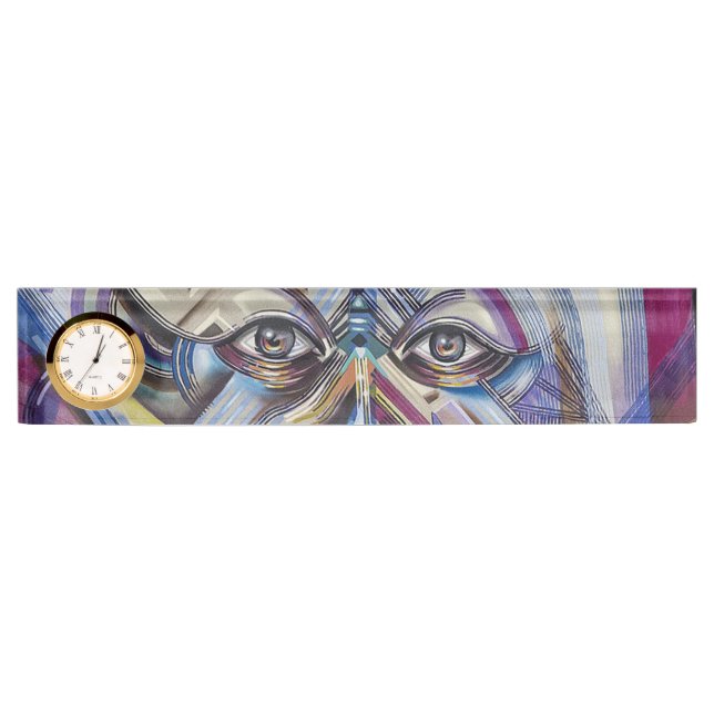 Porte-nom Pour Bureau Graffiti Art Eyes (Devant)