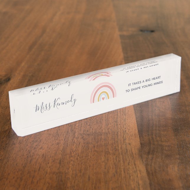 Porte-nom Pour Bureau Grand coeur pour façonner les jeunes esprits Ensei (Taille)