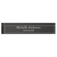 Gray Professional Manager Moderne Plain