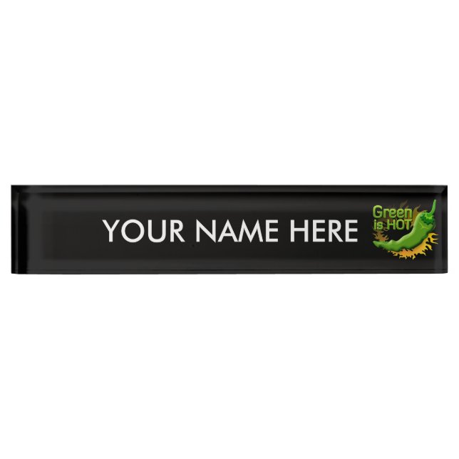 Porte-nom Pour Bureau Green is HOT (Devant)