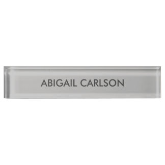 Porte-nom Pour Bureau Gris clair minimaliste Plain moderne
