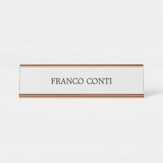 Porte-nom Pour Bureau Gris clair minimaliste Plain moderne