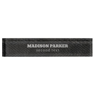 Porte-nom Pour Bureau Gris noir et foncé Snakeskin Print