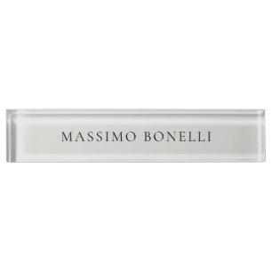Porte-nom Pour Bureau Gris Platine Minimaliste Moderne Simple