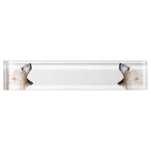 Porte-nom Pour Bureau Grondement d'ours blanc