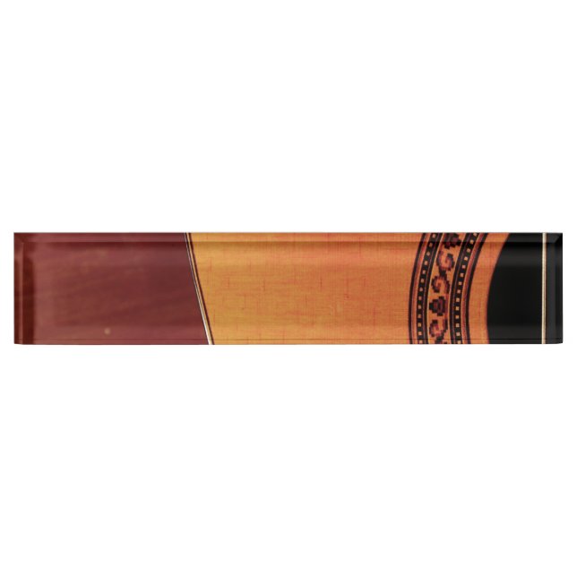 Porte-nom Pour Bureau Guitare acoustique (Devant)