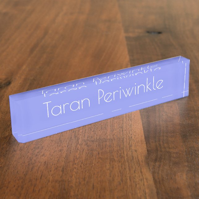 Porte-nom Pour Bureau HAMbyWG - Plaque de nom de bureau - Périwinkle (Taille)