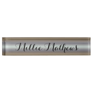 Porte-nom Pour Bureau HAMbyWG - Plaque de nom du bureau - Dégradé blanc