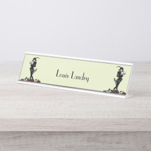 Porte-nom Pour Bureau Hamlet Le Barde Vert Citron