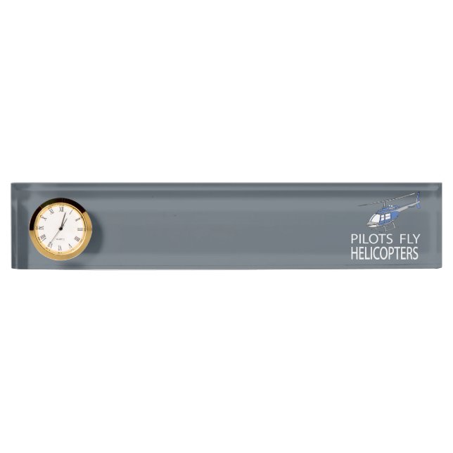 Porte-nom Pour Bureau Hélicoptères Pilot (Devant)