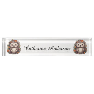 Porte-nom Pour Bureau Hérisson adorable