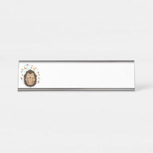 Porte-nom Pour Bureau Hérisson d'automne