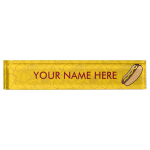 Porte-nom Pour Bureau Hotdog