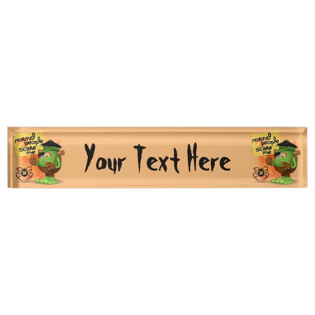 Porte-nom Pour Bureau Humorous Frankenstein (Devant)