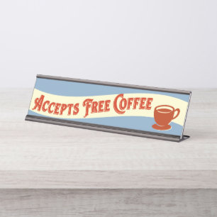 Porte-nom Pour Bureau Humour drôle de bureau de signe de bureau de caf