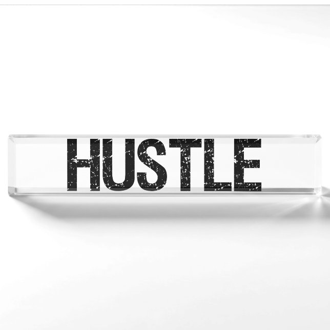 Porte-nom Pour Bureau Hustle (Devant)