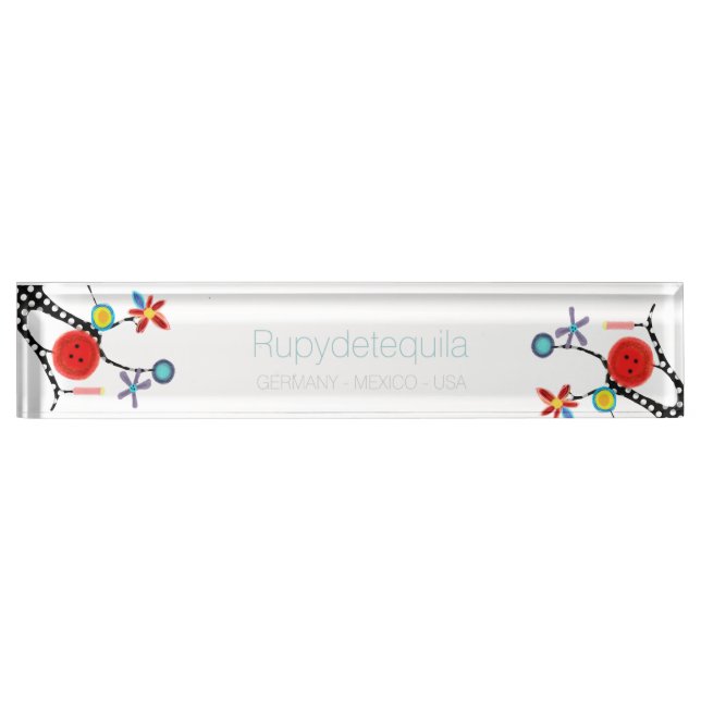 Porte-nom Pour Bureau Illustration Rupydetequila Childrens (Devant)