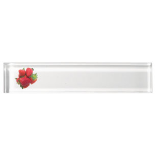 Porte-nom Pour Bureau Image de fraises de rêve profondes