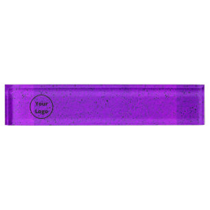 Porte-nom Pour Bureau Impression de surface rugueuse violette