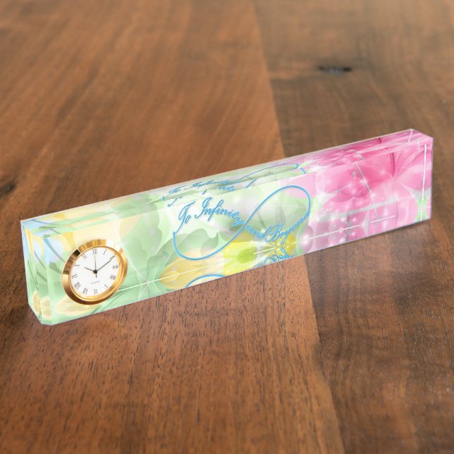 Porte-nom Pour Bureau Impressionnant symbole Infinity "À l'infini et au- (Taille)