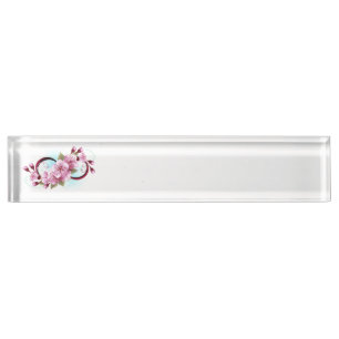 Porte-nom Pour Bureau Infinité avec les fleurs Sakura