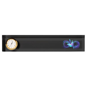 Porte-nom Pour Bureau Infinité brillante avec papillon magique