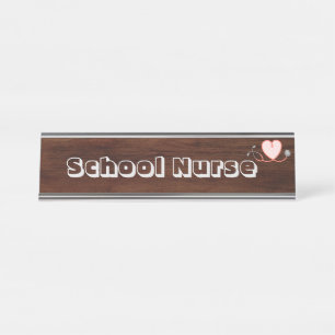 Porte-nom Pour Bureau Infirmière, stéthoscope, coeur