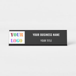 Porte-nom Pour Bureau Informations sur le logo de l'entreprise personnal