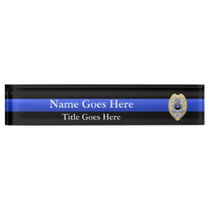 Porte-nom Pour Bureau Insignes une étoile de chef de police de choix