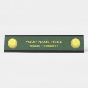 Porte-nom Pour Bureau Instructeur de tennis