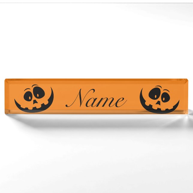 Porte-nom Pour Bureau Jack Olantern Sourire Thunder_Cove (Devant)