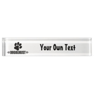 Porte-nom Pour Bureau J'AIME des chiens
