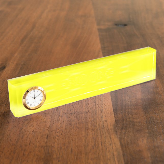 Porte-nom Pour Bureau Jaune Étincelant (Taille)
