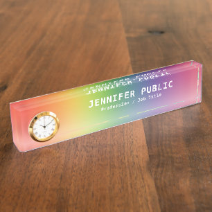 Porte-nom Pour Bureau Jaune jaune vert rouge bleu pourpre