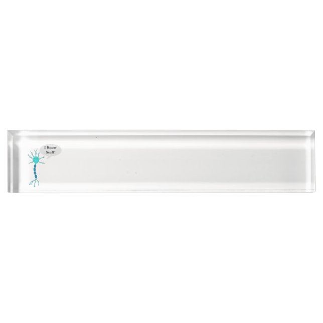 Porte-nom Pour Bureau Je Connais Stuff Neuron (Devant)