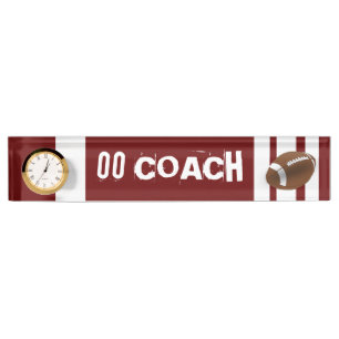 Porte-nom Pour Bureau Jersey Sports Coach Team Bureau Numéro Peace Love