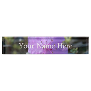 Porte-nom Pour Bureau jolies fleurs d'azalée mauve de printemps élégante