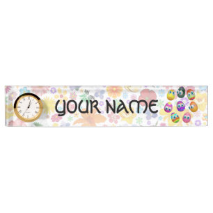 Porte-nom Pour Bureau Jolis œufs de Pâques de dessin animé drôles