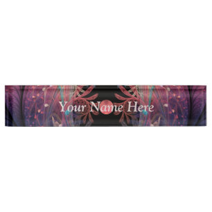 Porte-nom Pour Bureau Jonglage Abstrait Moderne Fantaisie Art Fractal Te