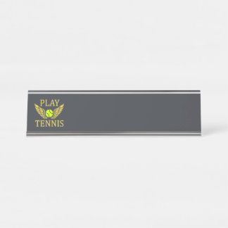 Porte-nom Pour Bureau Jouer au tennis