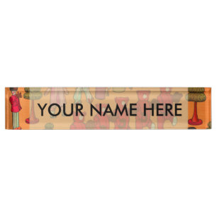 Porte-nom Pour Bureau Jouet de Noël vintage Enfants jouent