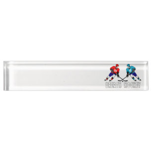 Porte-nom Pour Bureau Joueurs de hockey