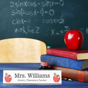 Porte-nom Pour Bureau Jour d'appréciation de l'enseignant, jolie pomme r