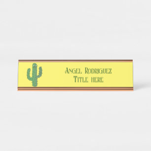 Porte-nom Pour Bureau Jour des morts Happy Cactus Personnalisé